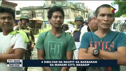 Apat na sibilyan na naiipit sa bakbakan sa Marawi City, nasagip