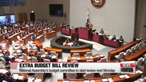 National Assembly's budget committee to start extra budget bill review next Monday