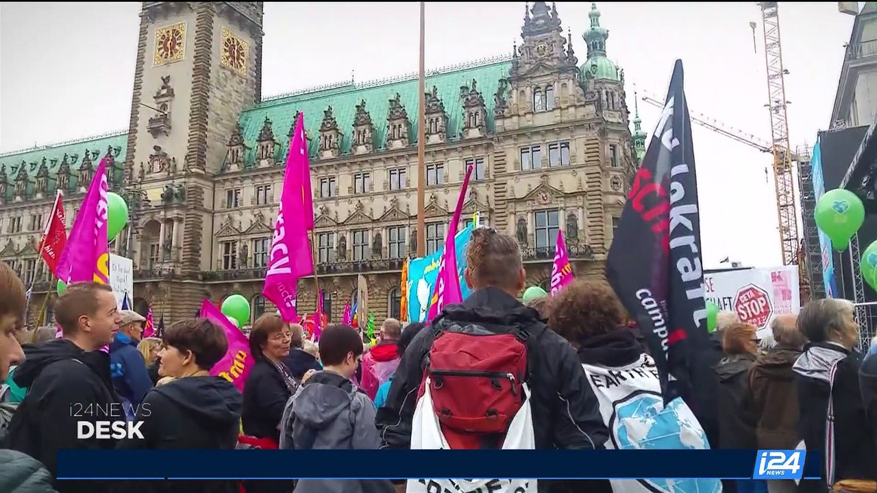 i24NEWS DESK | Riots erupt as world leaders arrive at G20 | Friday, July 7th 2017