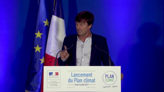 Nicolas Hulot présente le plan climat de la France