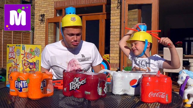 Лава из КокаКолы Пепси и соусов НА ЛИЦЕ Kids vs Challenge Мокрая голова Пранк
