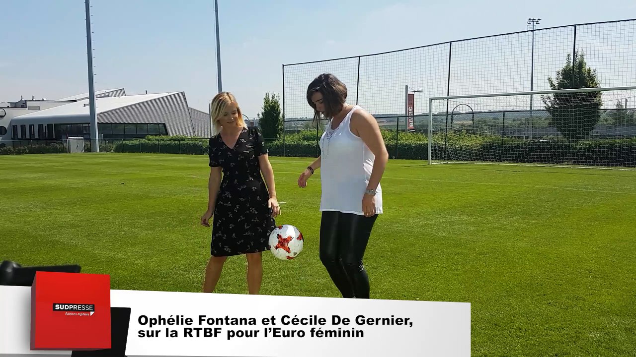 Ophélie Fontana et Cécile De Gernier sur la RTBF pour l’Euro féminin
