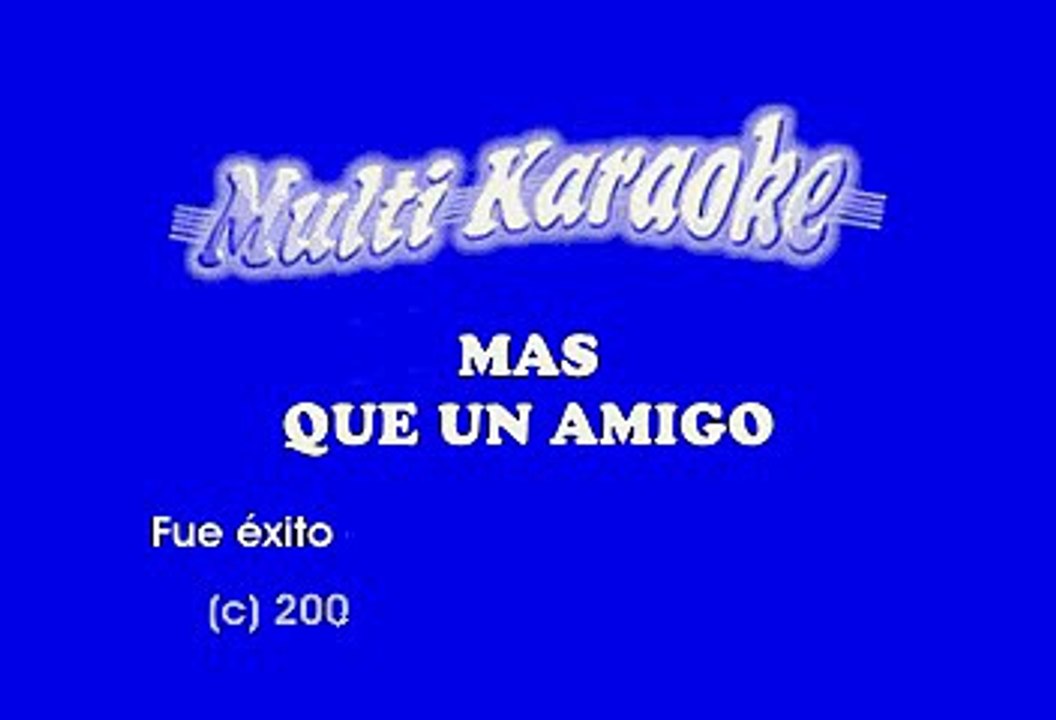 Marco Antonio Solis - Mas que un amigo (Karaoke)