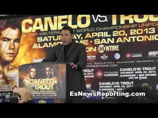 oscar de la hoya after canelo vs trout - EsNews Boxing