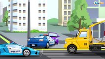 Cars for kids - The Blue Police Car - Car Videos CV - Power Wheels PW