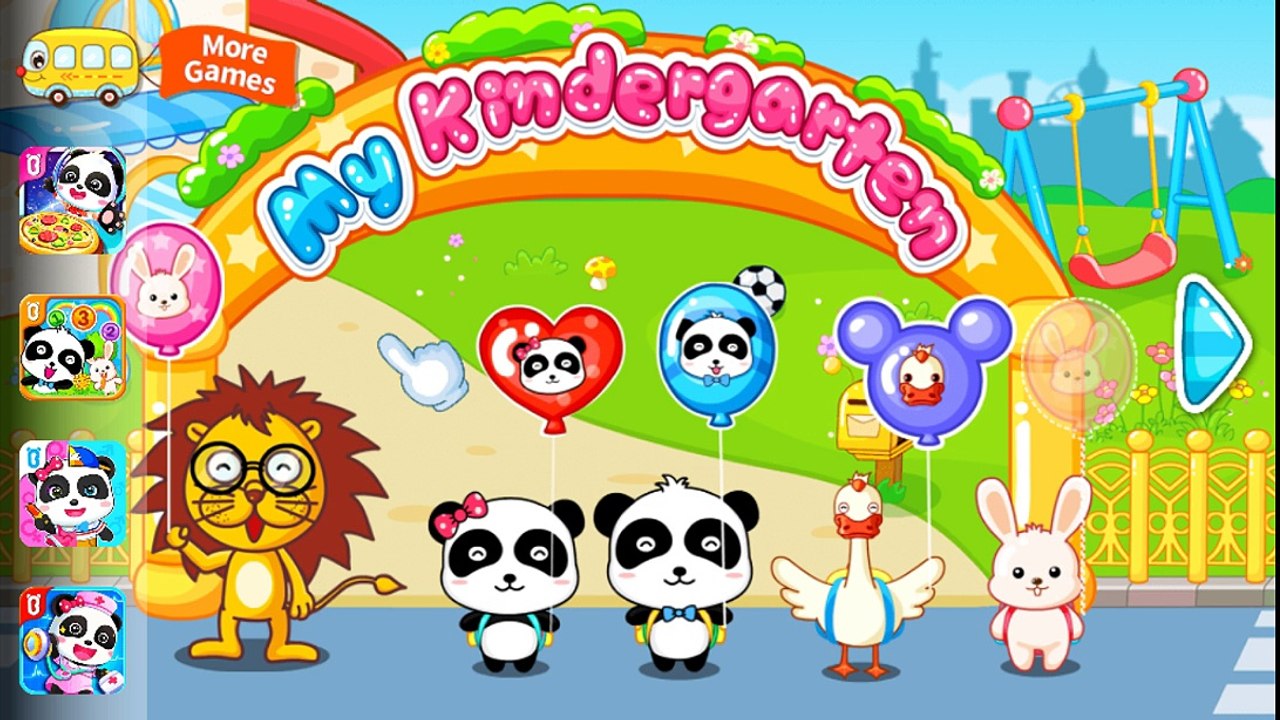 Baby Panda Kindergarten-Animation For Babies-Kids Game Video-Cute Little Panda Play And Learn