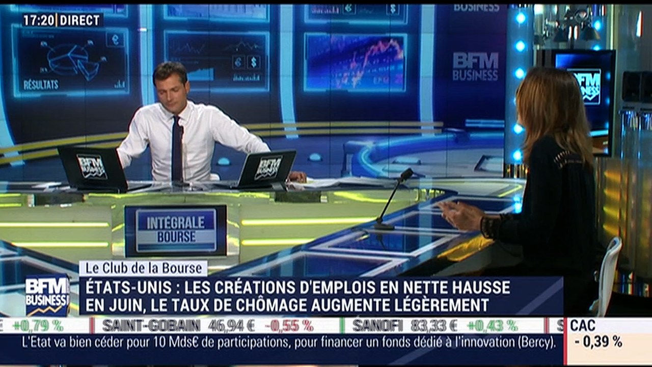 Le Club de la Bourse: Pascal Bernachon, Florence Barjou et Alexandre Baradez - 07/07