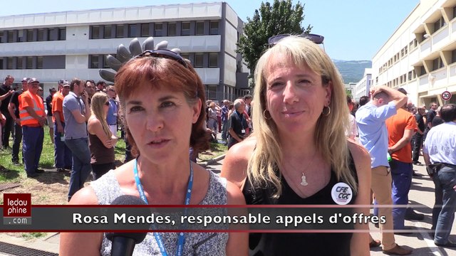 Les salariés de General Electric protestent