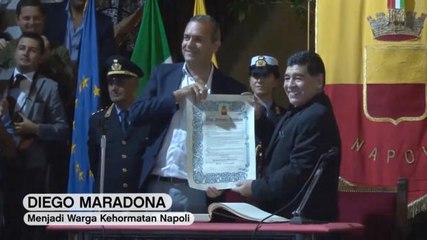VIRAL: Sepakbola: Maradona Menjadi Warga Kehormatan Napoli