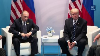 President Trump and President Putin - Talks in Hamburg, Germany G20 Summit