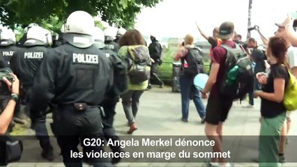 G20: manifestations violentes "inacceptables" (Merkel)