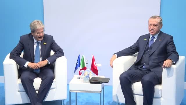 Erdoğan, Italya Başbakanı Gentiloni Ile Bir Araya Geldi