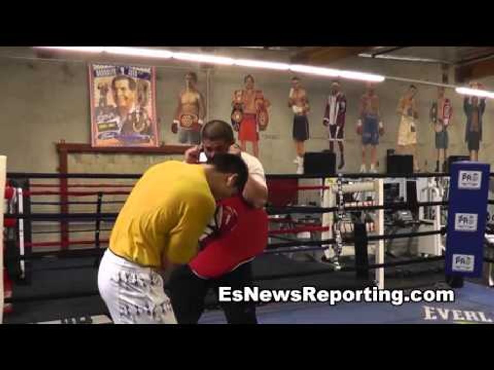 Marcos Maidana vs Josesito Lopez Maidana Working out