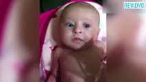 İlk defa banyo yapan bebeğin tepkisi güldürdü