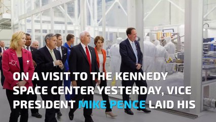 Pence ignores NASA's 'Do not touch' sign; launches meme battle