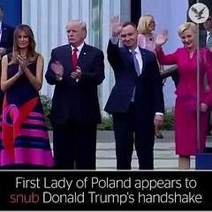 Polish President's wife denies Trump request for handshake