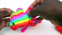 Apprendre les couleurs bricolage Comment à faire vase argile gelée monstre géant seringue jouet jouer