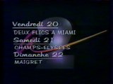 Antenne 2 - 14 Février 1987 - Coming-next, bande annonce hebdomadaire, pubs