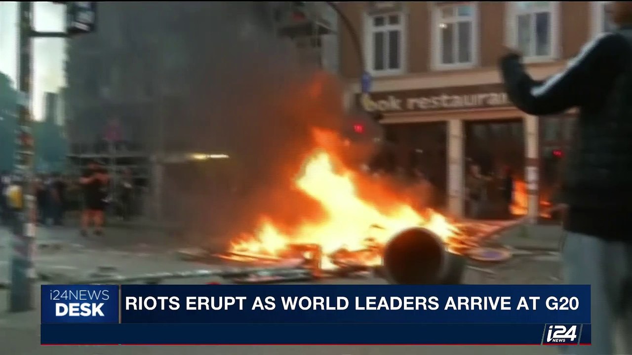 i24NEWS DESK | Riots erupt as world leaders arrive at G20 | Friday, July 7th 2017