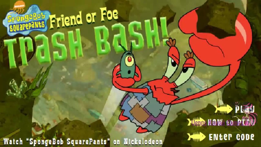 SpongeBob SquarePants Friend Or Foe Trash Bash! Level 3 WalkThrough - Playing As Mr. Krabs