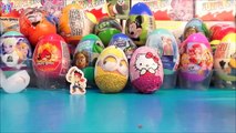 huevos sorpresa en español de Hello Kitty, jake y los piratas de nunca jamás y los minions
