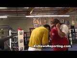 marcos maidana letting hands go in training camp for Josesito Lopez - EsNews Boxing