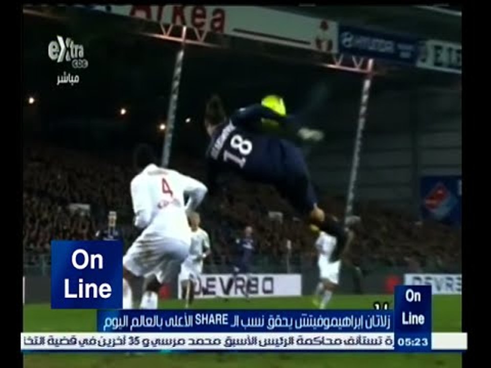 #غرفة_الأخبار | زلاتان إبراهيموفيتش يحقق نسب الـ share الأعلي بالعالم اليوم