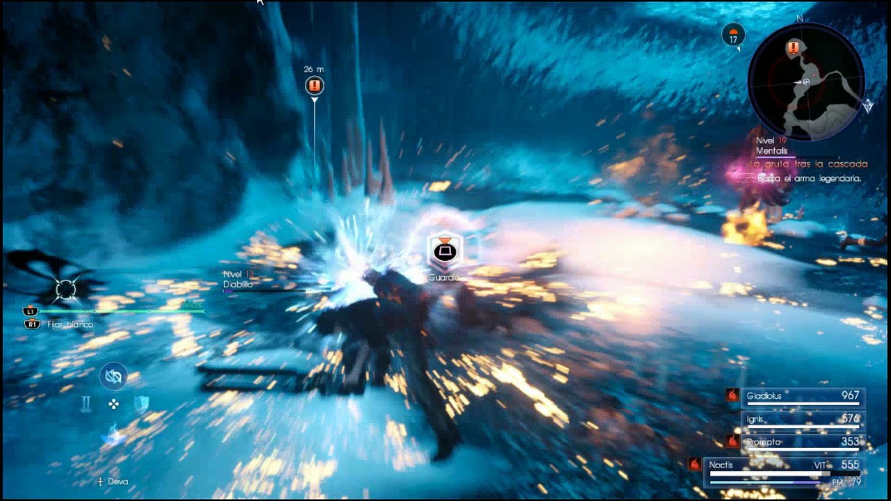 Final Fantasy XV, Gameplay Historia 7, Dura lucha contra mentalis por l anueva arma