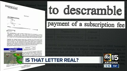 Letter from Nagrastar claims to have money for DISH users