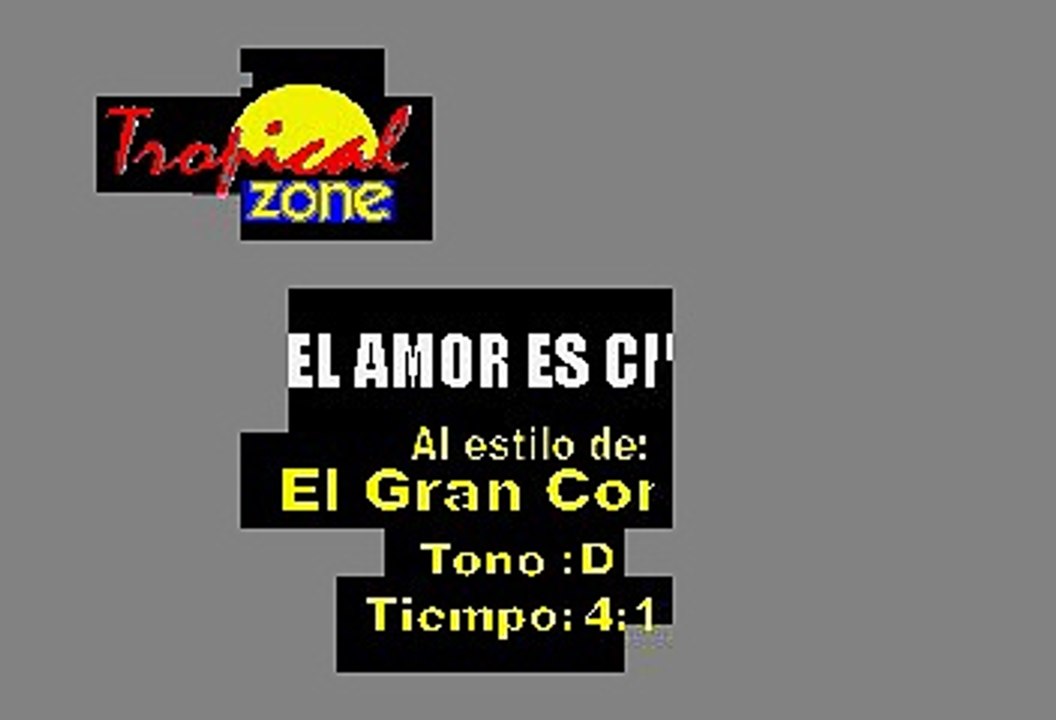 El Amor Es Ciego - El Gran Combo (Karaoke)
