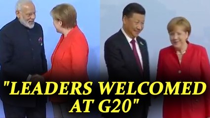 G20 Summit : German leader greets world leaders in Hamburg | Oneindia News