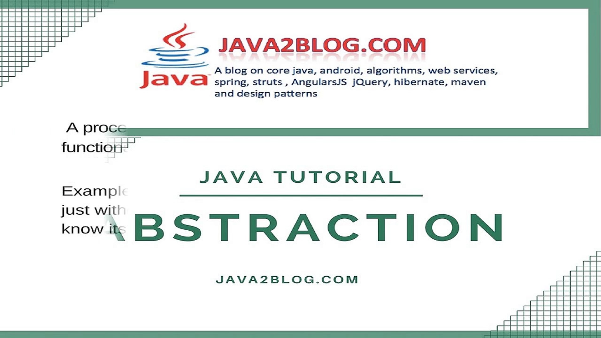 Abstraction In Java