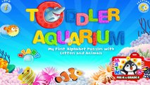 Niños primero alfabeto rompecabezas letras y animales con niñito acuario Educación aplicación para