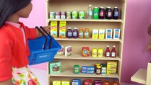 Barbie Supermarket Grocery Store with AG Dolls Shopping Cart Play Toys Video