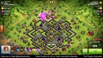 Ataque globos Mejor clanes choque sala sabuesos de estrategia pueblo Guerras 9 Th9 clan lava