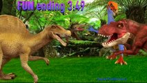 Batalla dinosaurio épico lucha Niños súper giganotosaurus vs Spinosaurus t batalla rex dino dino sábado.