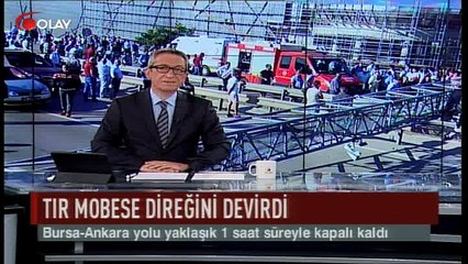 Tır MOBESE direğini devirdi (Haber 07 07 2017)