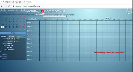 MIDAS: How To Add Notes To Calendar Dates