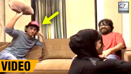 Ranbir Kapoor HITS Katrina Kaif With Pillow | INSIDE VIDEO