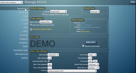 MIDAS: How To Manage Appearance Settings