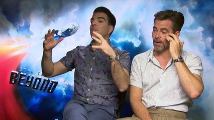 Download Video: Idris Elba hit me! Chris Pine & Zachary Quinto talk Star Trek: Beyond