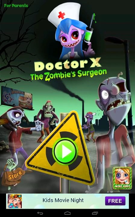 Aplicación médico para juego Niños zombi Supermega