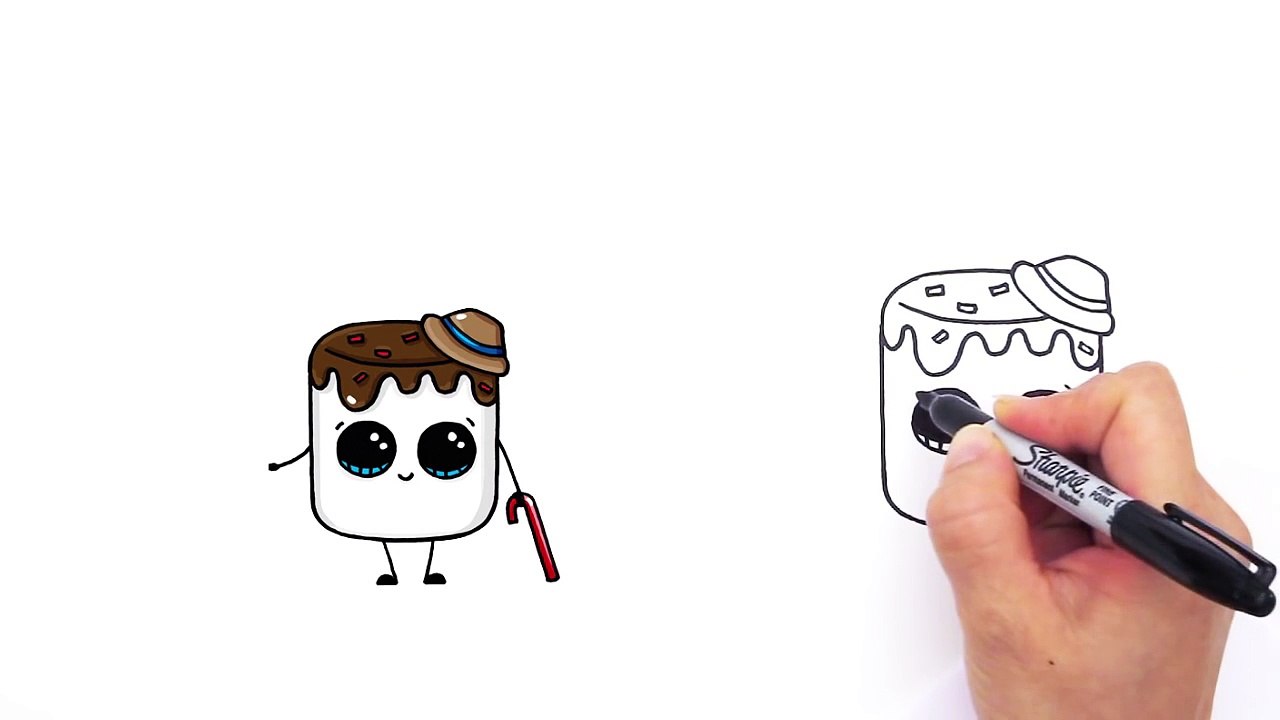 Et mignonne dessiner facile Comment guimauves à Il