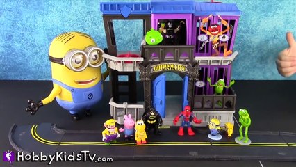 PLAY-DOH Batman Spiderman COMPETITION! Gotham Jail Story Bad Guys PART 1 HobbyKidsTV