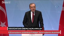 Erdoğan G20 Zirvesi’nde önemli açıklamalar