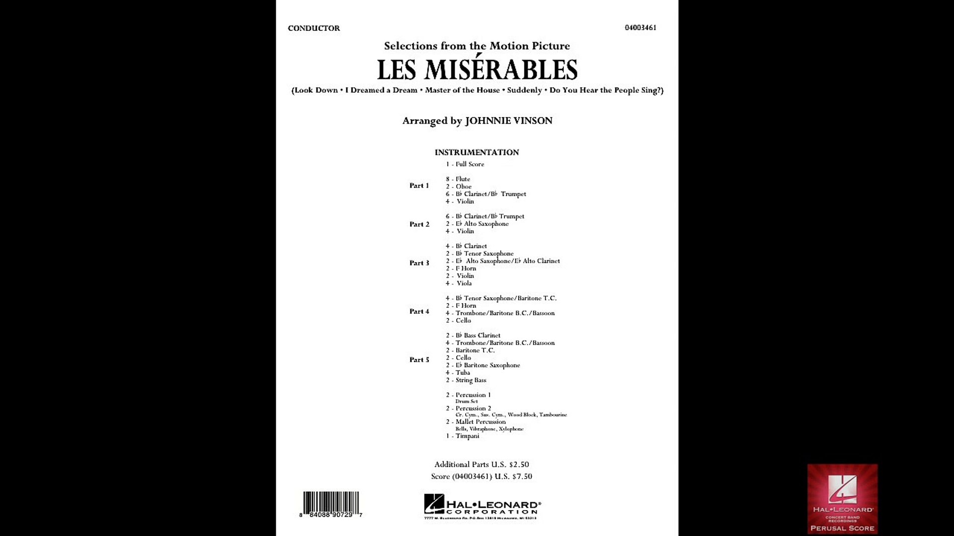 Highlights From Les Miserables Arr Johnnie Vinson Knoxville High School Concert Band Video Dailymotion