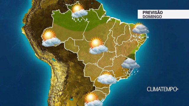 Previsão Brasil – Muitas nuvens no centro-sul do país