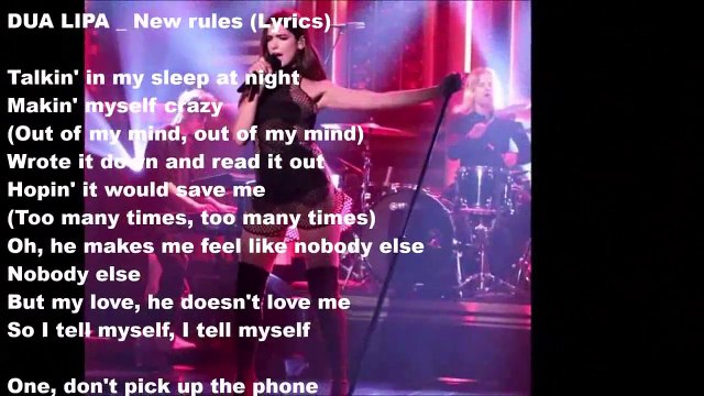 Karaoke New Rules By Dua Lipa