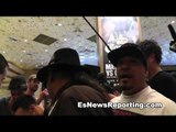 Robert Guerrero vs Floyd Mayweather Tempers Flare at MGM - EsNews Boxing