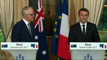 Déclaration conjointe d'Emmanuel Macron et de M. Malcolm Turnbull, Premier ministre Australien.